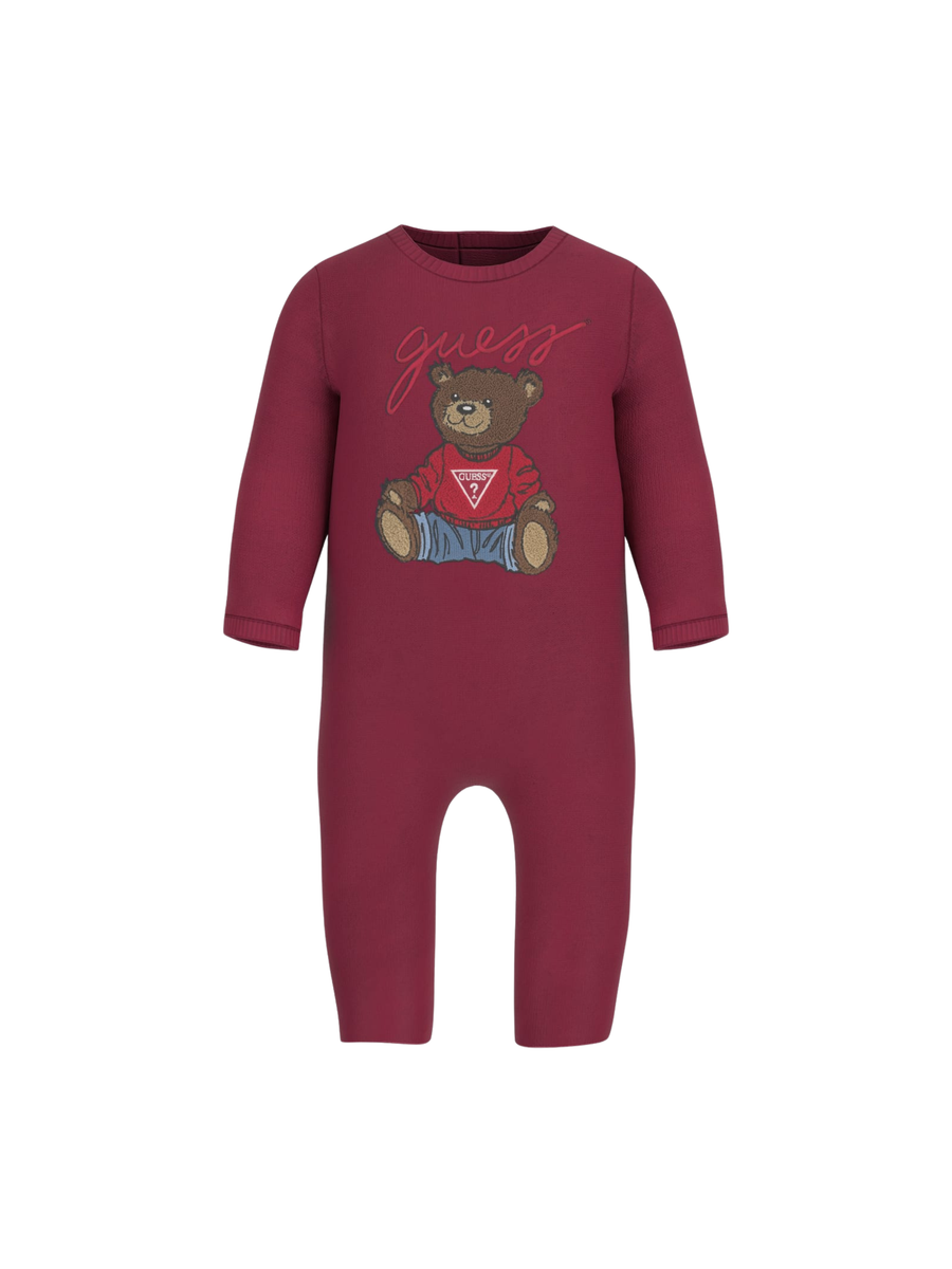 Tutina Guess bordeuax con stampa orsetto frontale H5BW05Z3KZ1 G5A9 Guess 