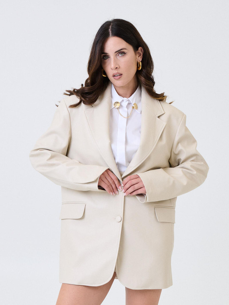 Blazer over Silence Limited bianco latte GI581N MILK Silence Limited 