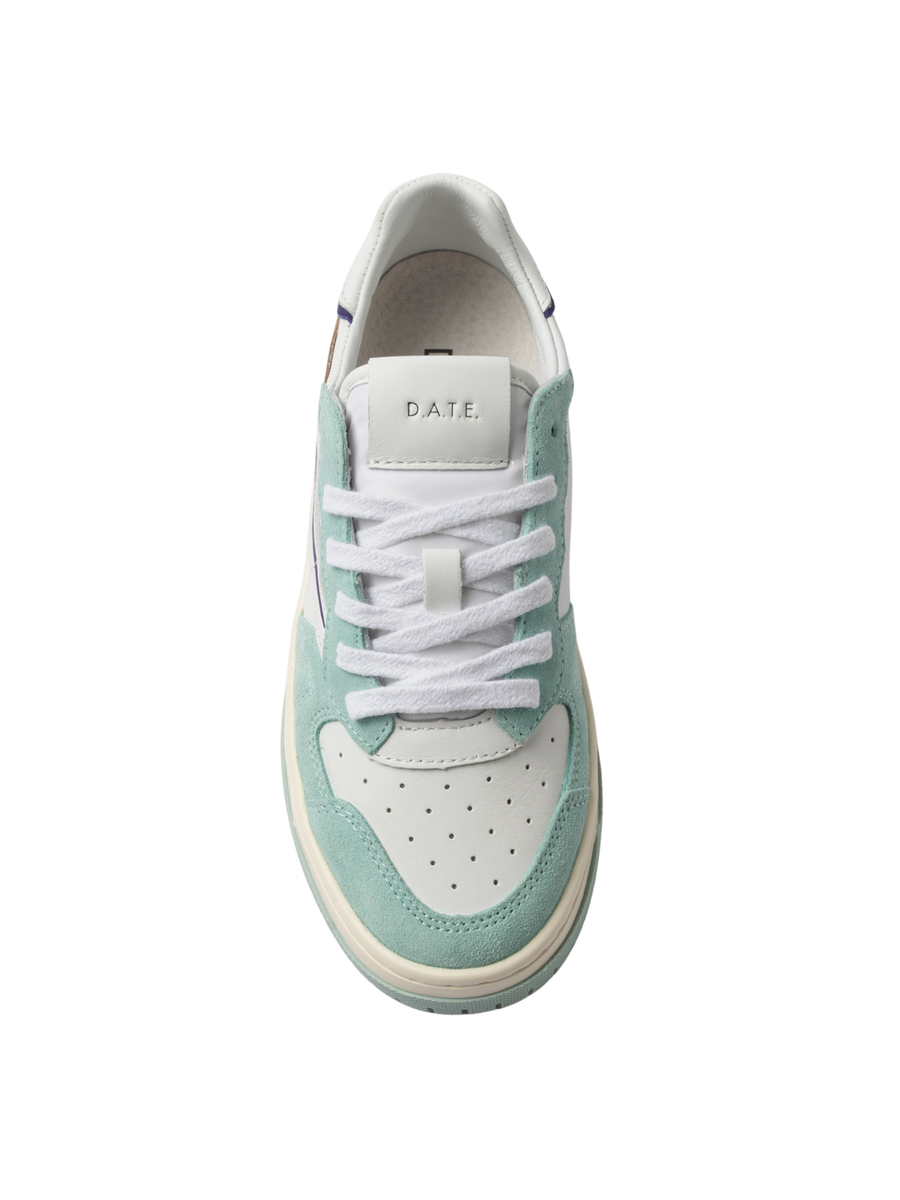 Sneakers "torneo pure" D.a.t.e. bianche e verdi W421-TP-CO WW Date 