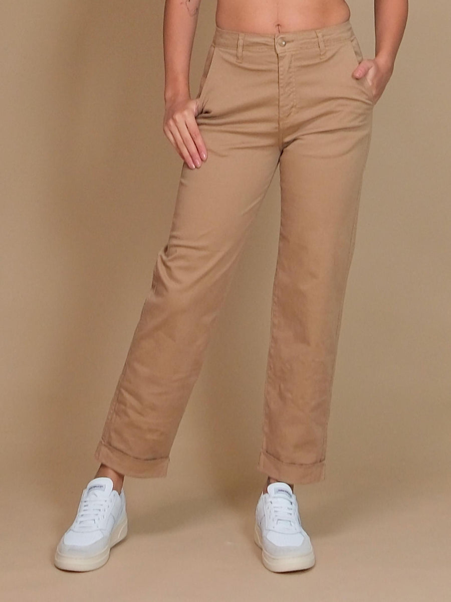 Pantalone Armoire in cotone cammello mom fit CN24017 CAMMELLO Armoire 