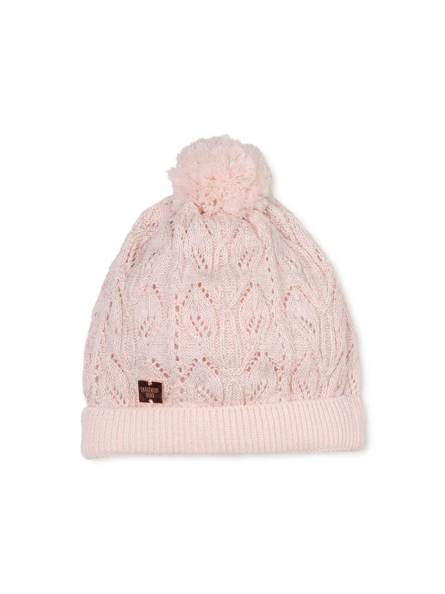 Set cappello e guanti rosa Y08088 43B Carrement Beau 