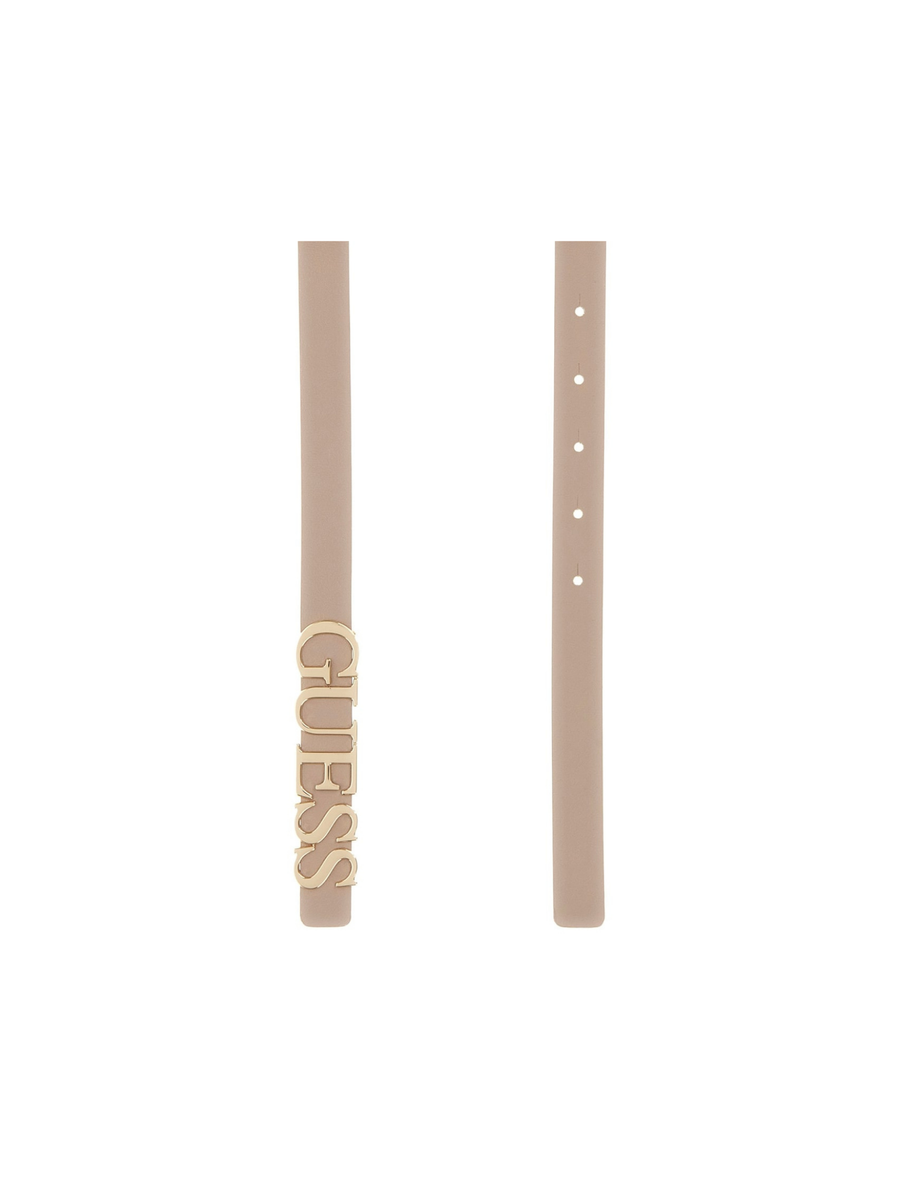 Cintura Guess beige con maxi fibbia logo lettering dorato BW9257P5320 SIT Guess 