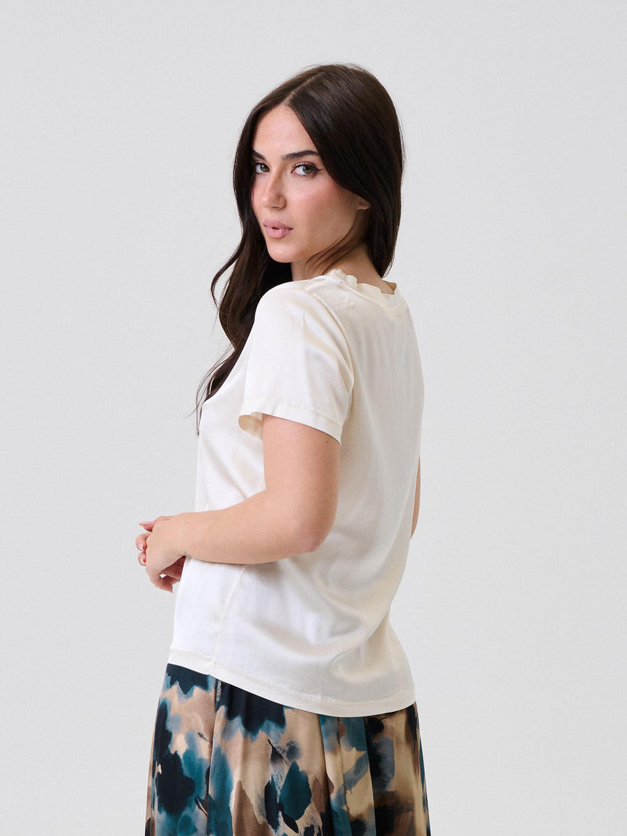 T-Shirt satinata Armoire burro C821B97Q BURRO Armoire 