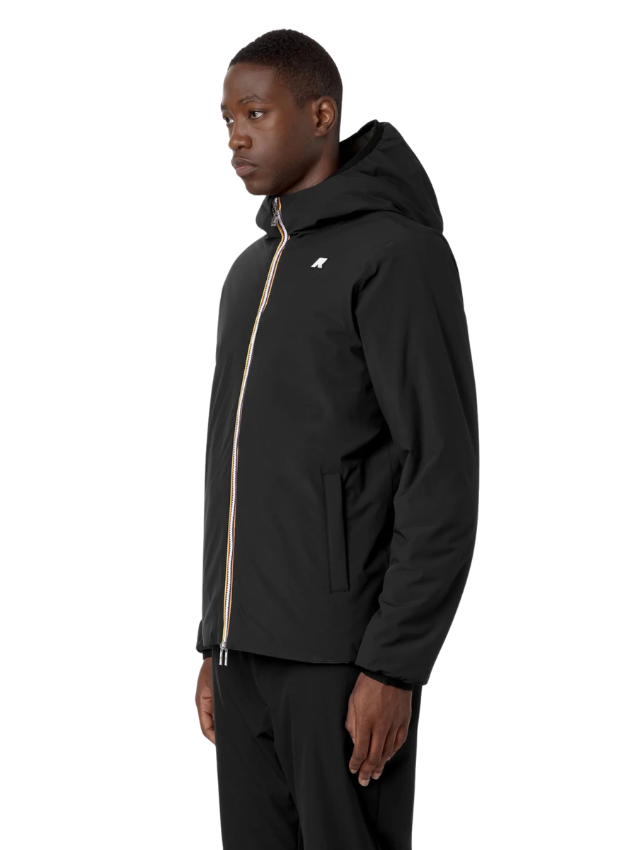 Giubbino "Jack St Warm Double" K-Way nero e verde K6128VW AH3 K-WAY 