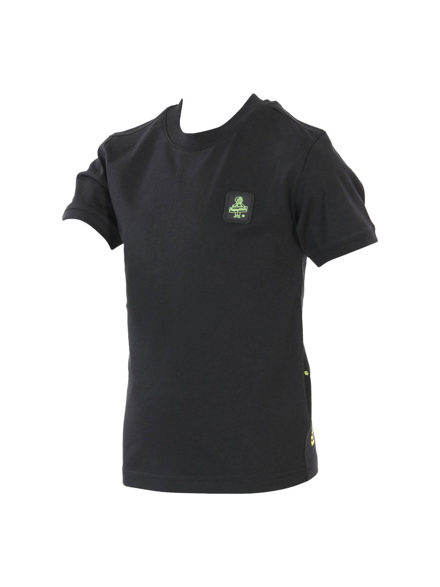 T-shirt nera patch logo frontale e scritta sul retro RW424 NE Refrigiwear 