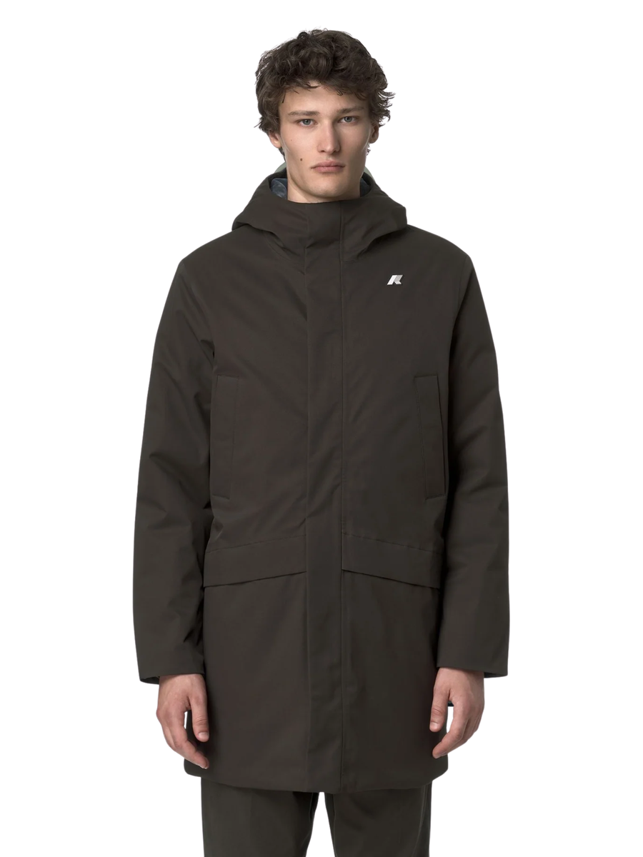 Giubbino "Jarno Twill Marmotta" K-Way nero oliva K8133FW B2V K-WAY 