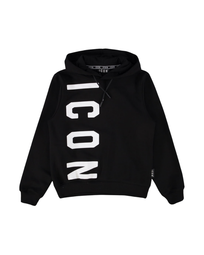 Felpa con cappuccio Icon nera W00749 NERO Icon 