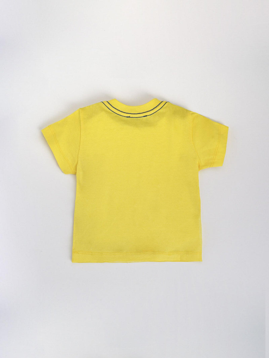 T-shirt gialla con grafica a contrasto 00K1J400YI9 K20A Diesel 