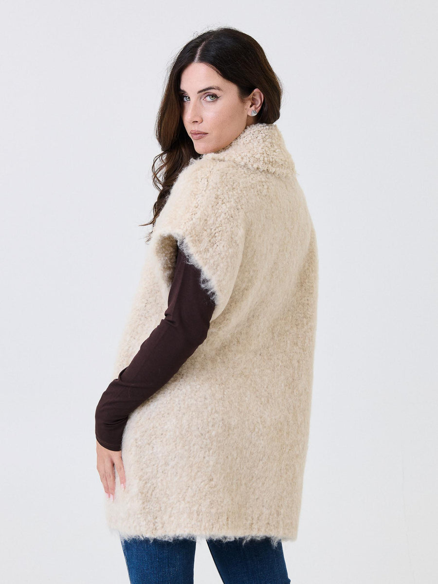 Giacca teddy smanicata Kontatto beige 3M0921C BEIGE kontatto 