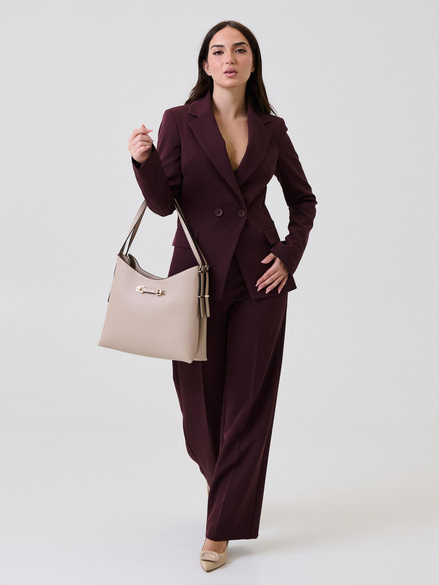 Pantalone a palazzo Armoire bordeaux in tessuto tecnico 25581 BORDEAUX Armoire 