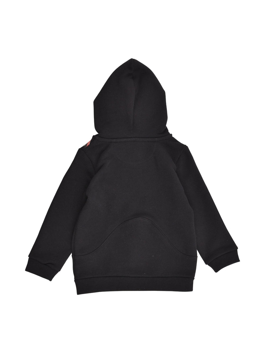 Felpa nera con stampa blue wings CBBE003S22FLE001 1084 Marcelo Burlon 