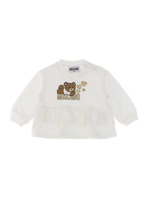 Maglia con volant e stampa teddy MDF02WLDA16 10063 Moschino 