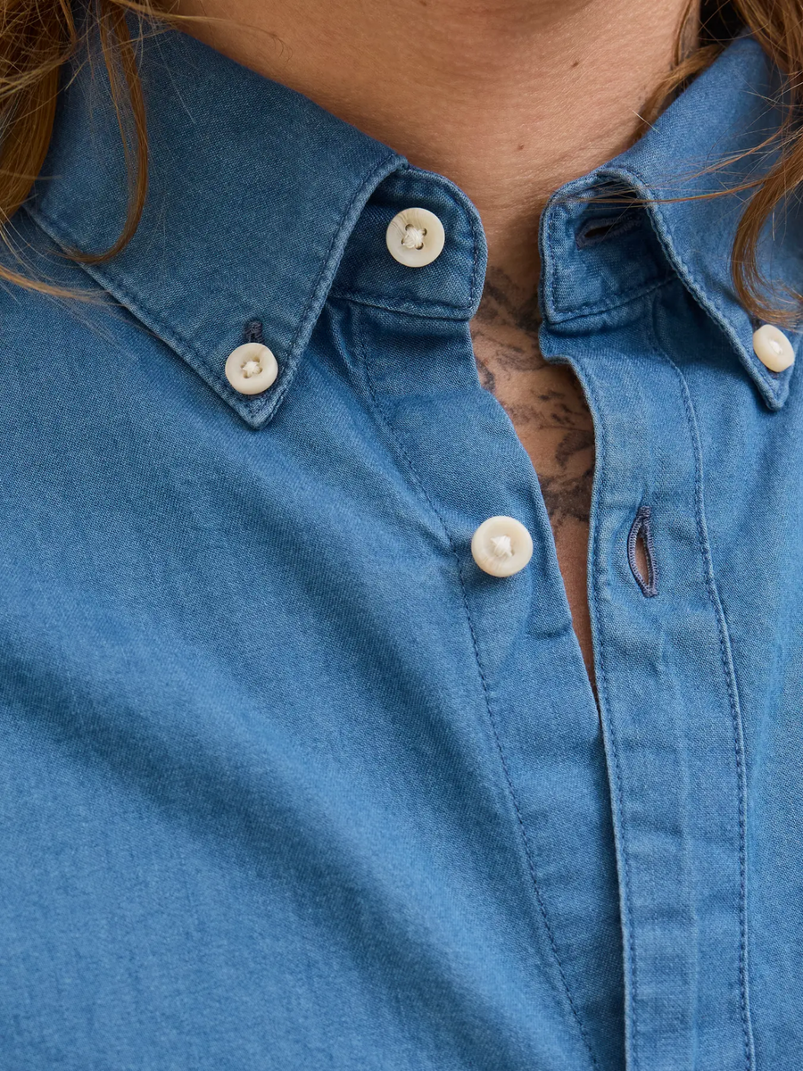 Camicia Jack & Jones blu in denim 12279712 Medium Blue Denim Jack & Jones 