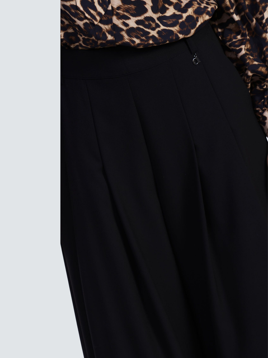 Pantaloni a palazzo Dixie nero a vita alta PDNBKHZA NERO Dixie 