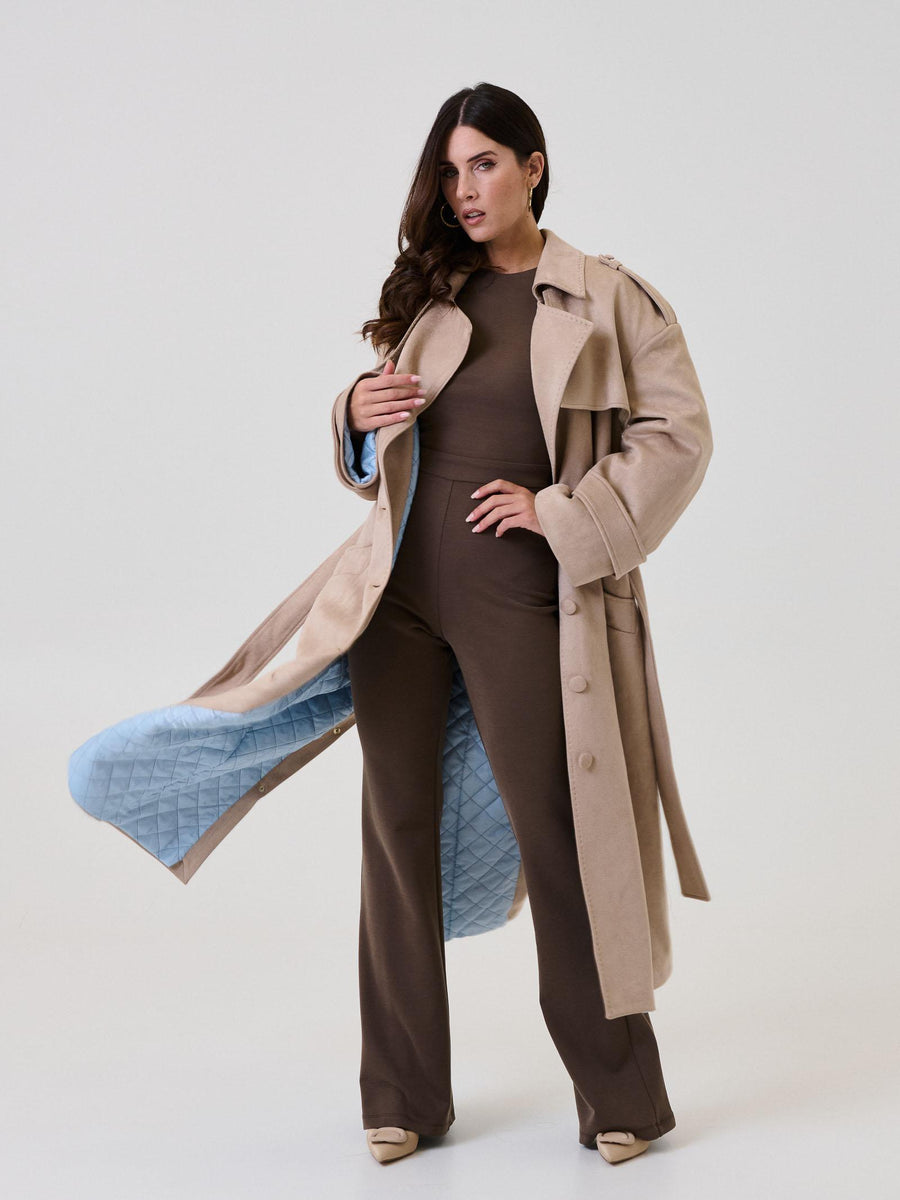 Cappotto scamosciato Bohemian Vì beige CP280 SAND Bohemian V 