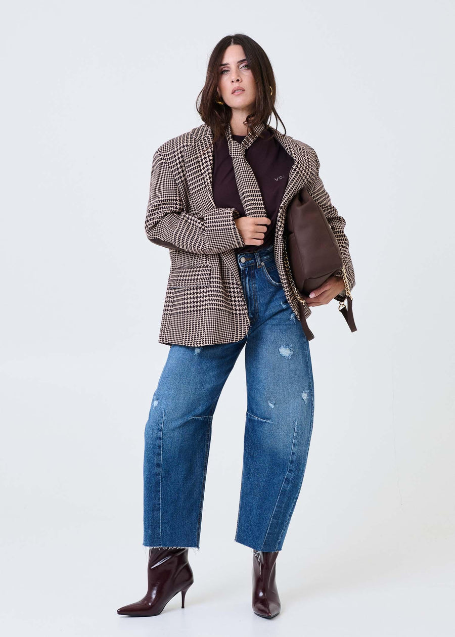 Jeans Haveone blu a vita alta con gamba dritta PFAP046 DNM Haveone 