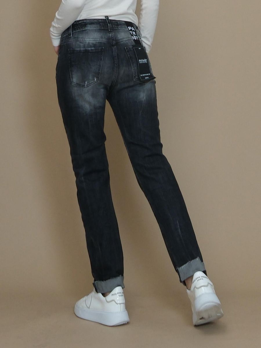Jeans regular Patriòt nero in denim PCNM29 DNM Patriot 