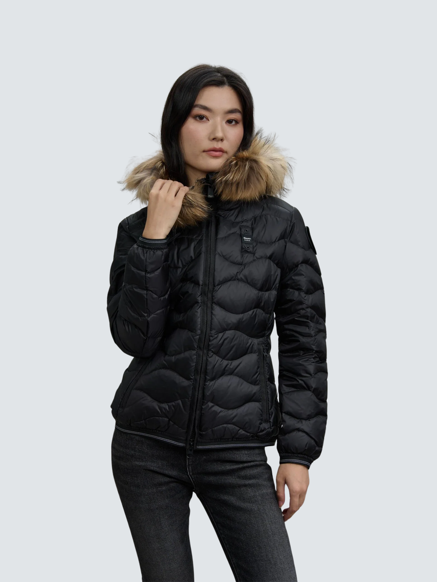 Giubbino con bordo in pelliccia "Aldie" Blauer nero BLDC03096 999EI Blauer 