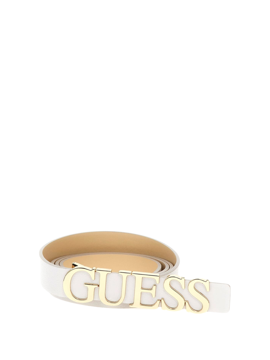 Cintura Guess bianca con fibbia logo lettering BW9231P5235 WHI Guess 