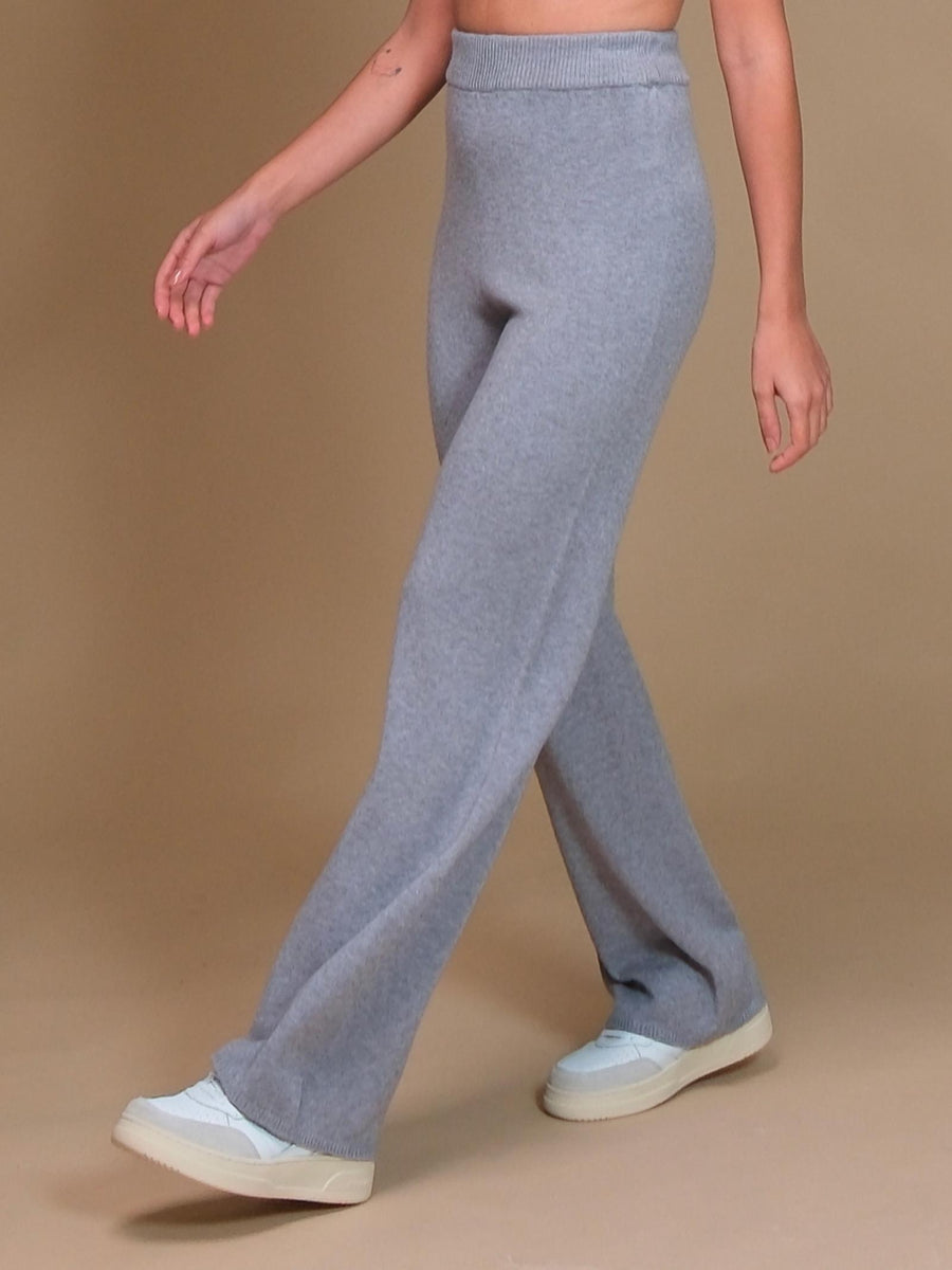 Pantalone a palazzo Armoire in maglia grigio perla AI720 GRIGIOPERLA Armoire 