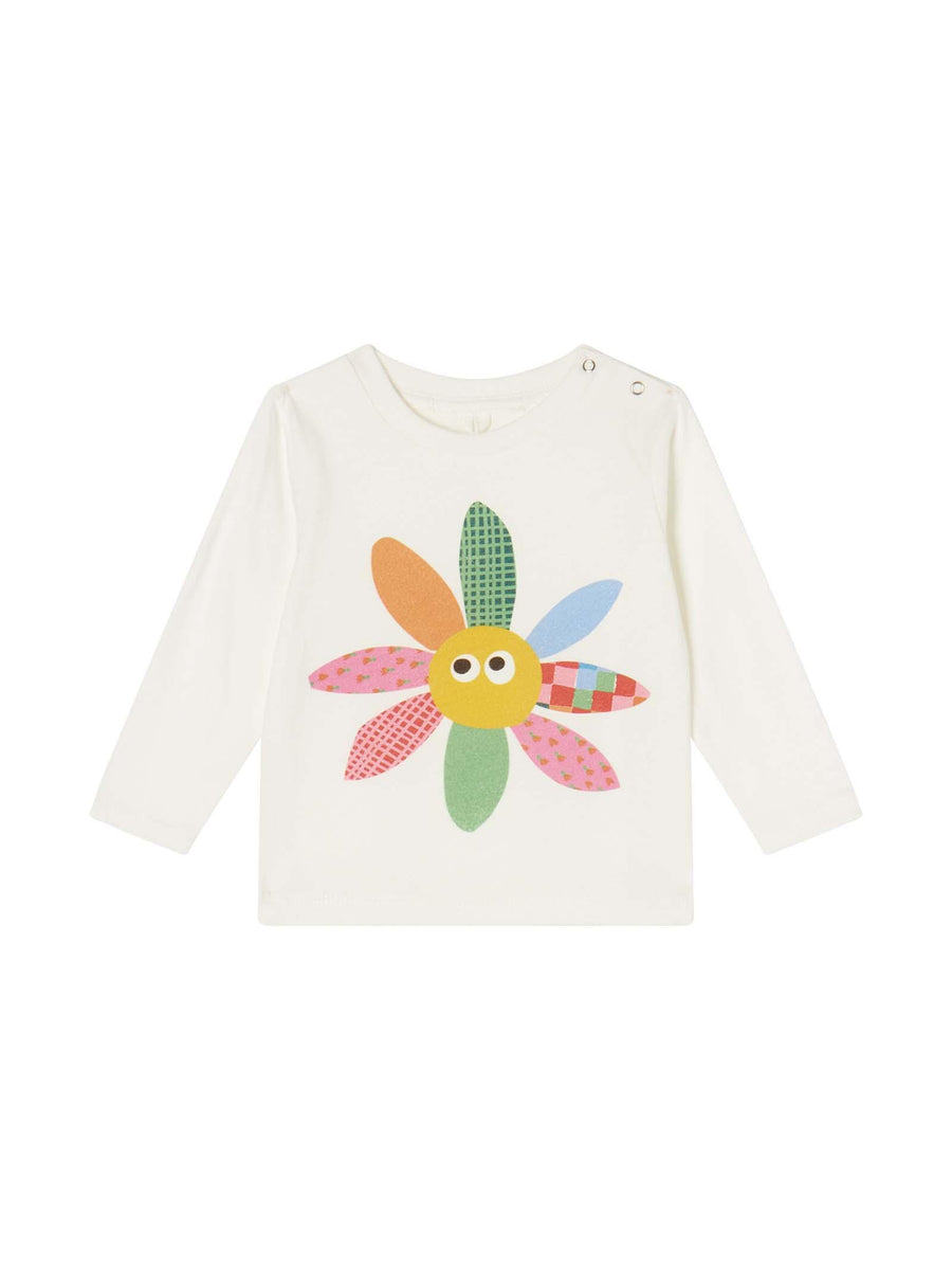 T-shirt bianca con patchwork TT8010Z0434 101 Stella McCartney 
