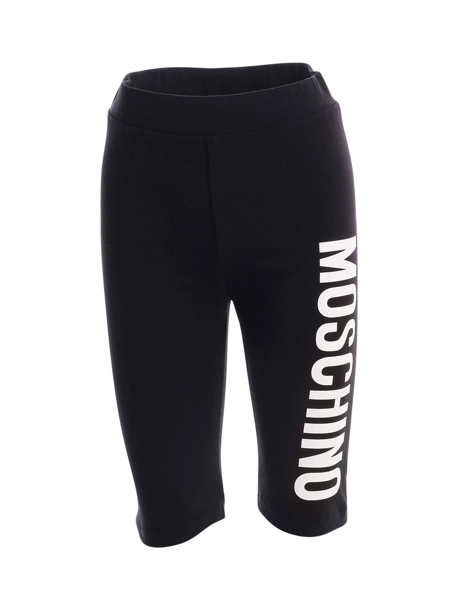 Shorts Moschino neri con logo lettering laterale HDQ01T 60100 Moschino 