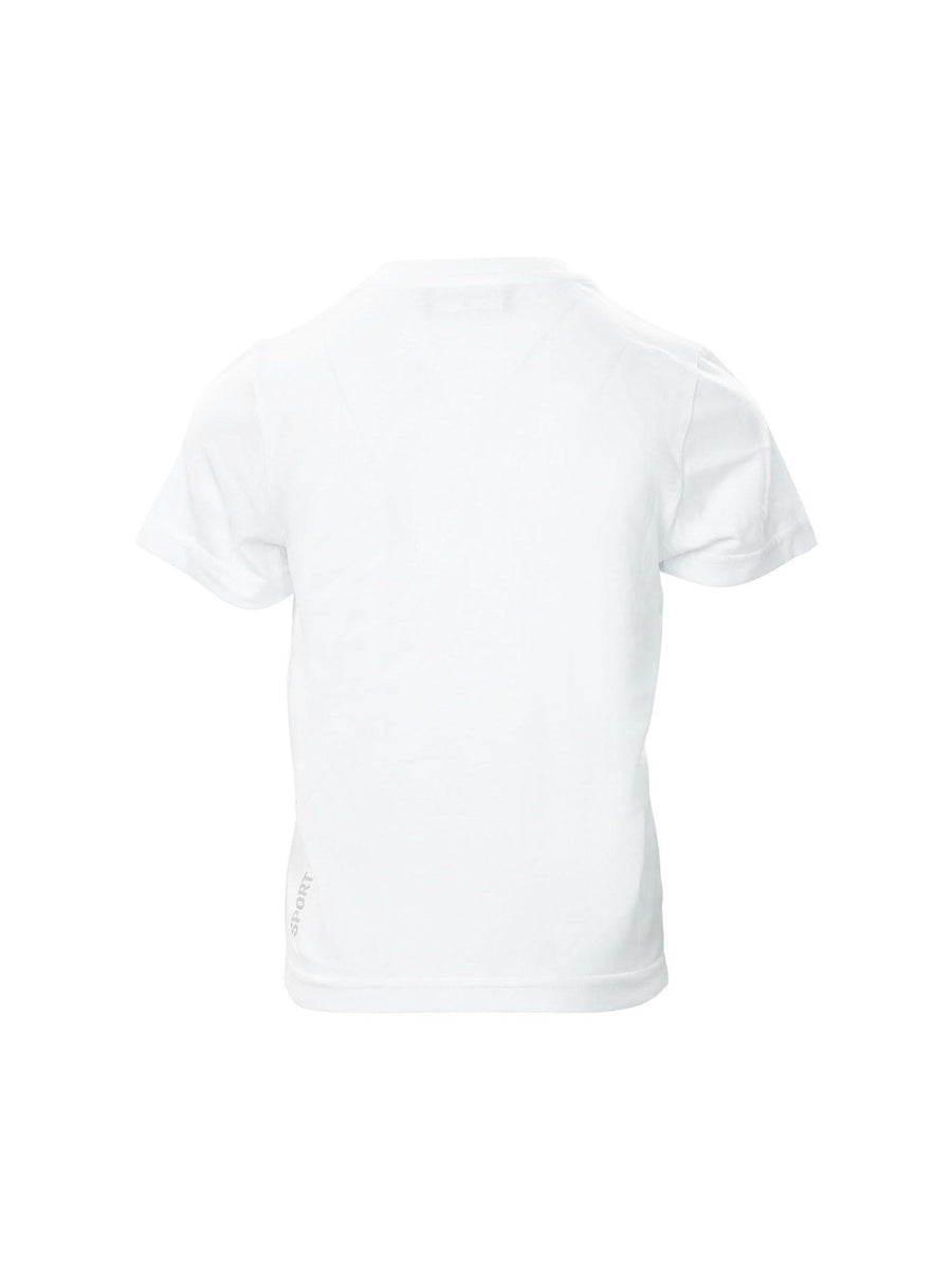 T-shirt bianca con maxi scritta nera Sport EDTN DQ2525D00MV DQ100 Dsquared 