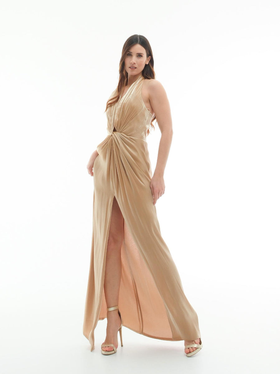 Abito "Naomi" Silence Limited sabbia satinato AB4088 SAND Silence Limited 