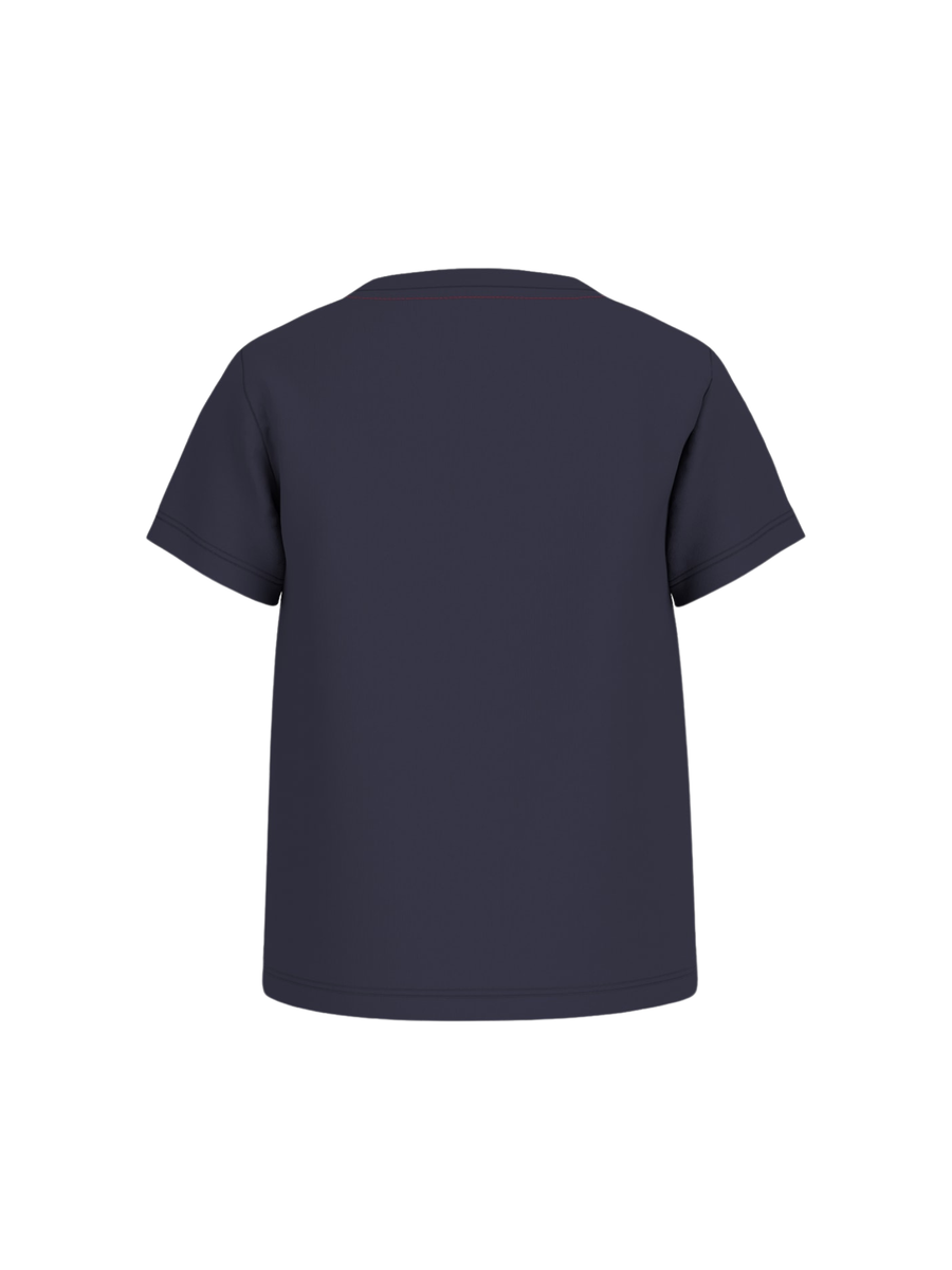 T-Shirt Guess blu con logo iconico rosso centrale N73I55K8HM0 G7V2 Guess 