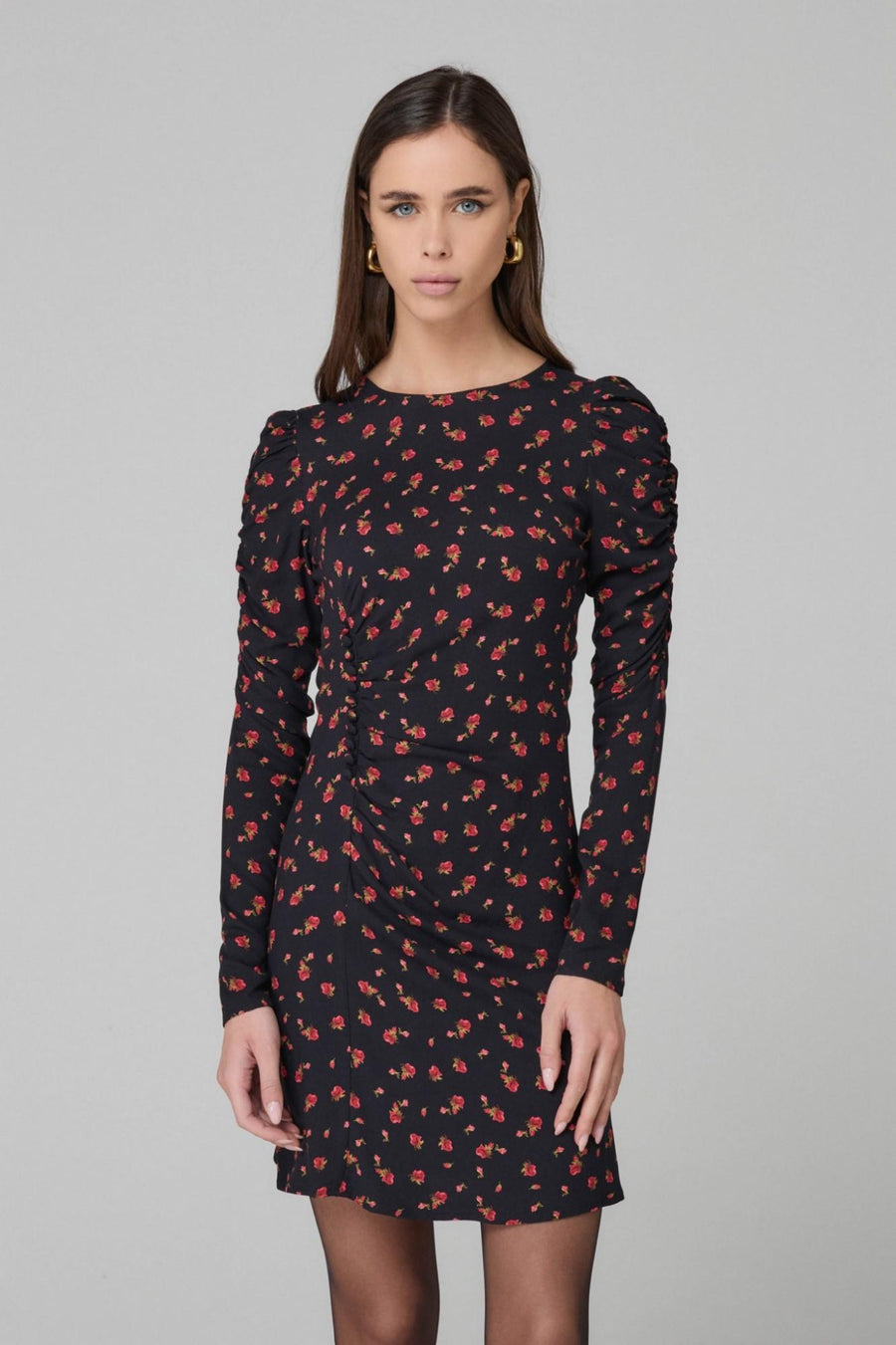 Abito "Dora" Mar De Margaritas nero floreale MMABW01270 NE105 Mar De Margaritas 