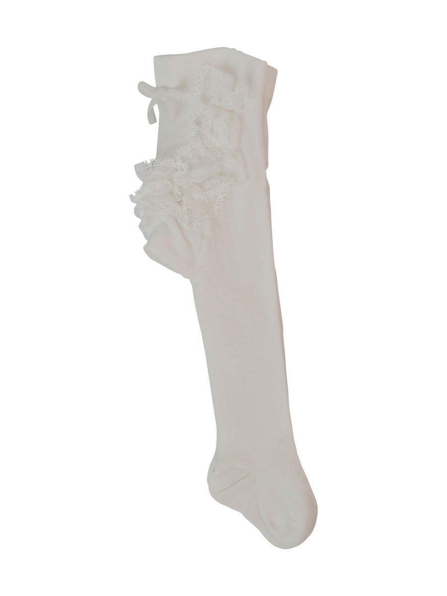 Calze bianche con ruches 1233I LAT Barcellino 