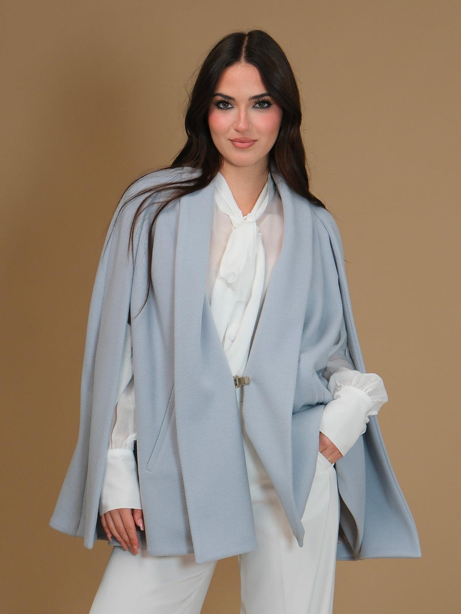 Cappotto mantella Silence Limited Everest Cape azzurro polvere SD5040 POLVERE Silence Limited 