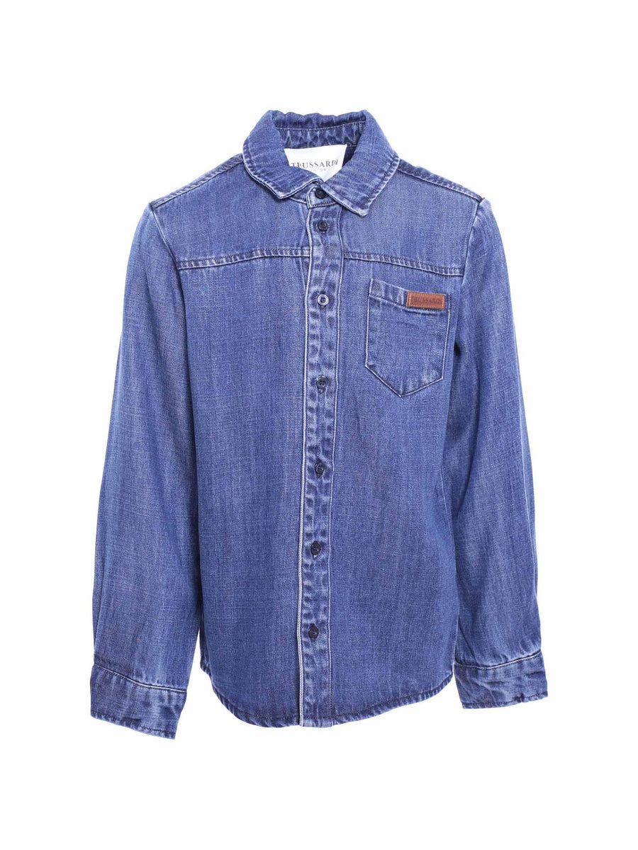 Camicia Trussardi in Denim TBA24007CA BLUEMED Trussardi 