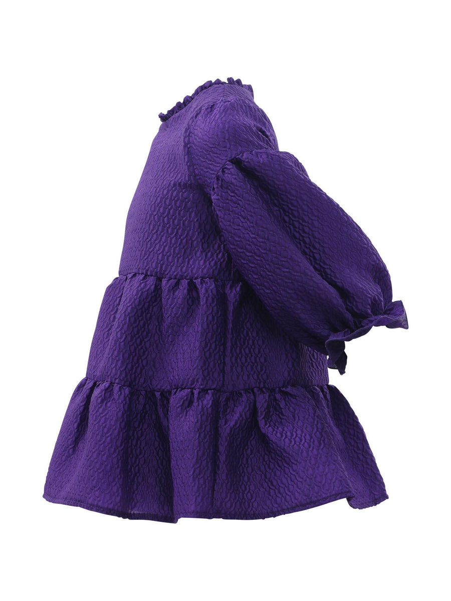 Abito viola con balze 2R1B00K0053 524 Douuod 