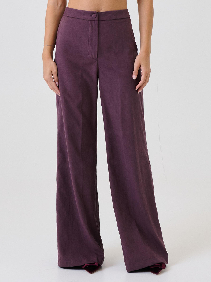 Pantalone a zampa Bohemian Vì viola PA288 WINE Bohemian V 