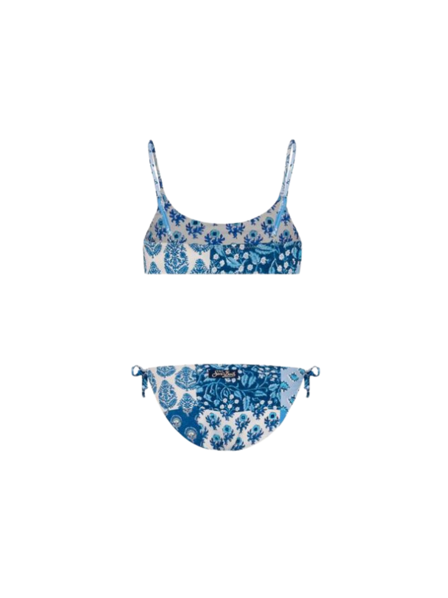 Bikini Saint Barth blu double face con stampa floreale JAI0004 03892H MC2 SAINT BARTH 