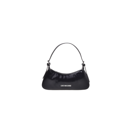 Borsa a spalla Love Moschino nera lucida con logo frontale JC4390PP0NKP 000A Love Moschino 