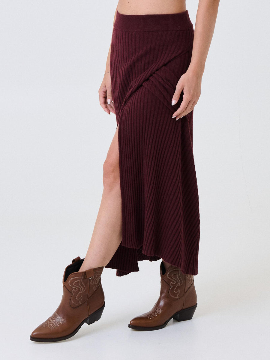 Gonna lunga Kontatto bordeaux con spacco 3M0955C BORDEAUX kontatto 