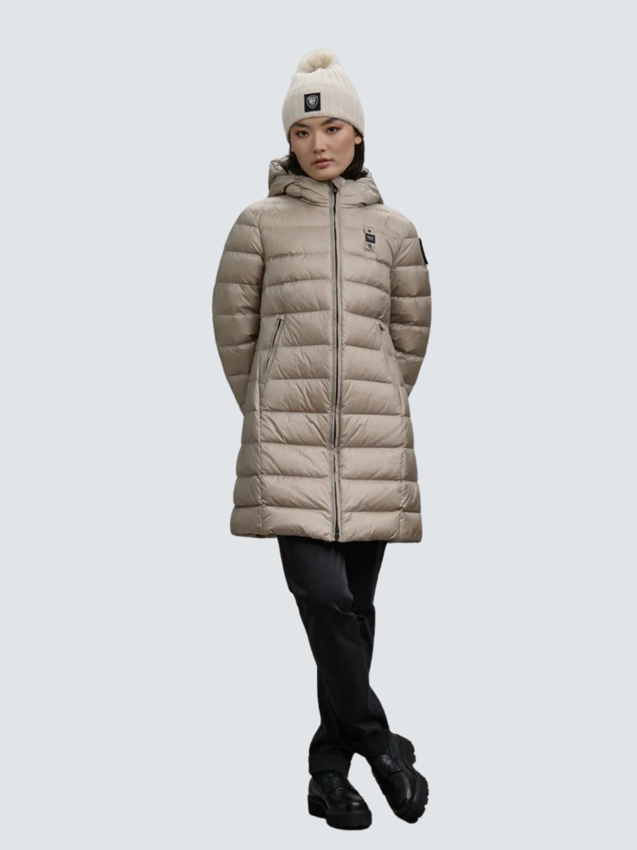 Giubbino lungo a righe "Agnes" Blauer beige BLDK03102 301LT Blauer 