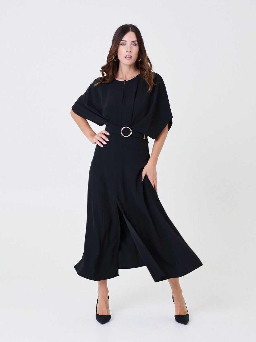 Abito con maniche a kimono Imperial nero con cintura AFSVKJKC NERO Imperial 