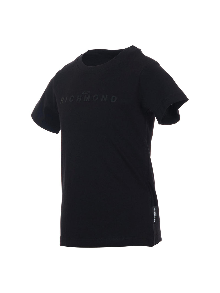 T-Shirt John Richmond nera con logo tono su tono RBA25009TS BLACK John Richmond 