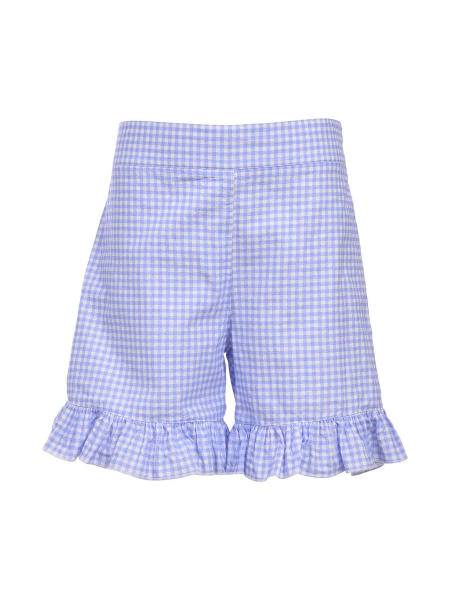 Shorts azzurra a quadretti P0611 UNI Vicolo 