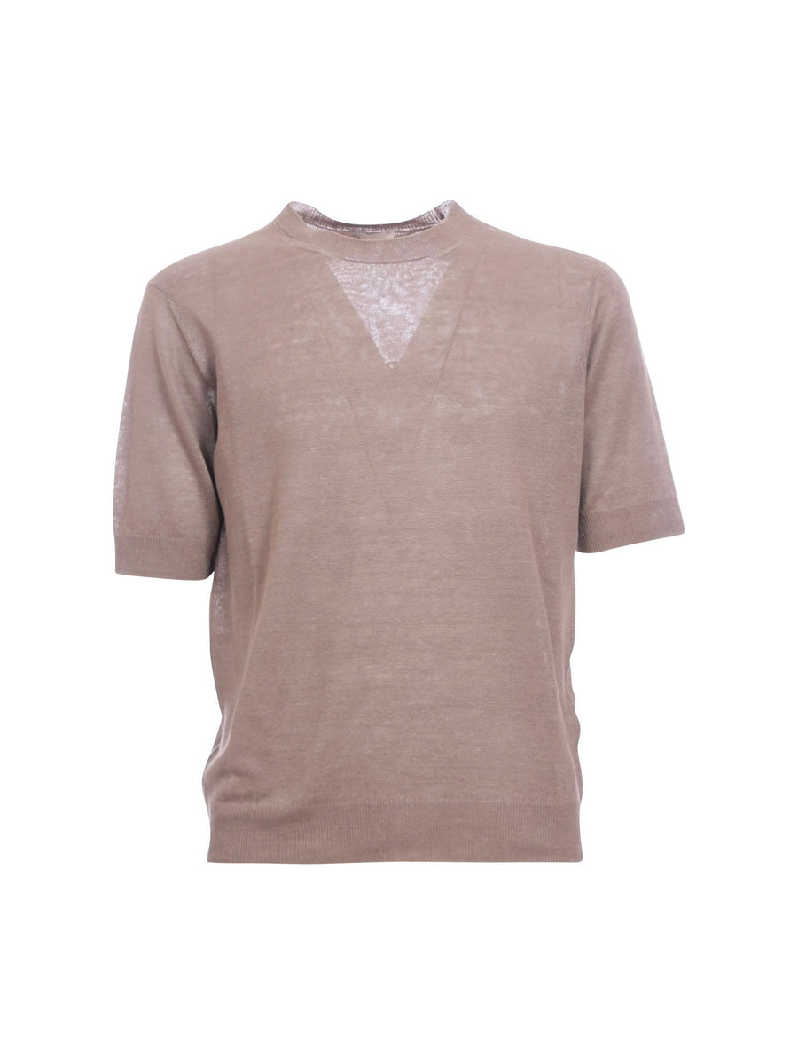 Maglia oversize Portofino fango in lino 1042 150 Portofino 