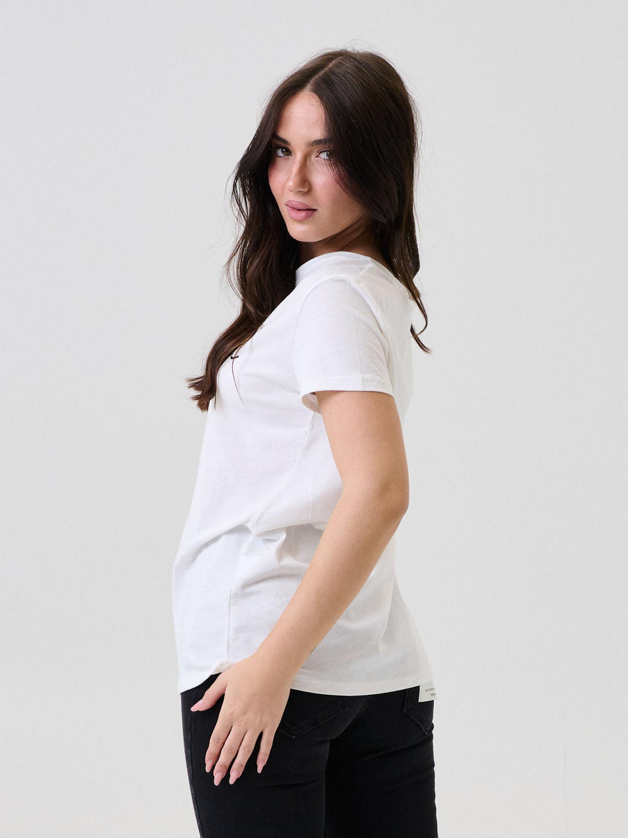 T-Shirt Vicolo bianca con stampa "Perfectly imperfect" RF0250 UNI Vicolo 