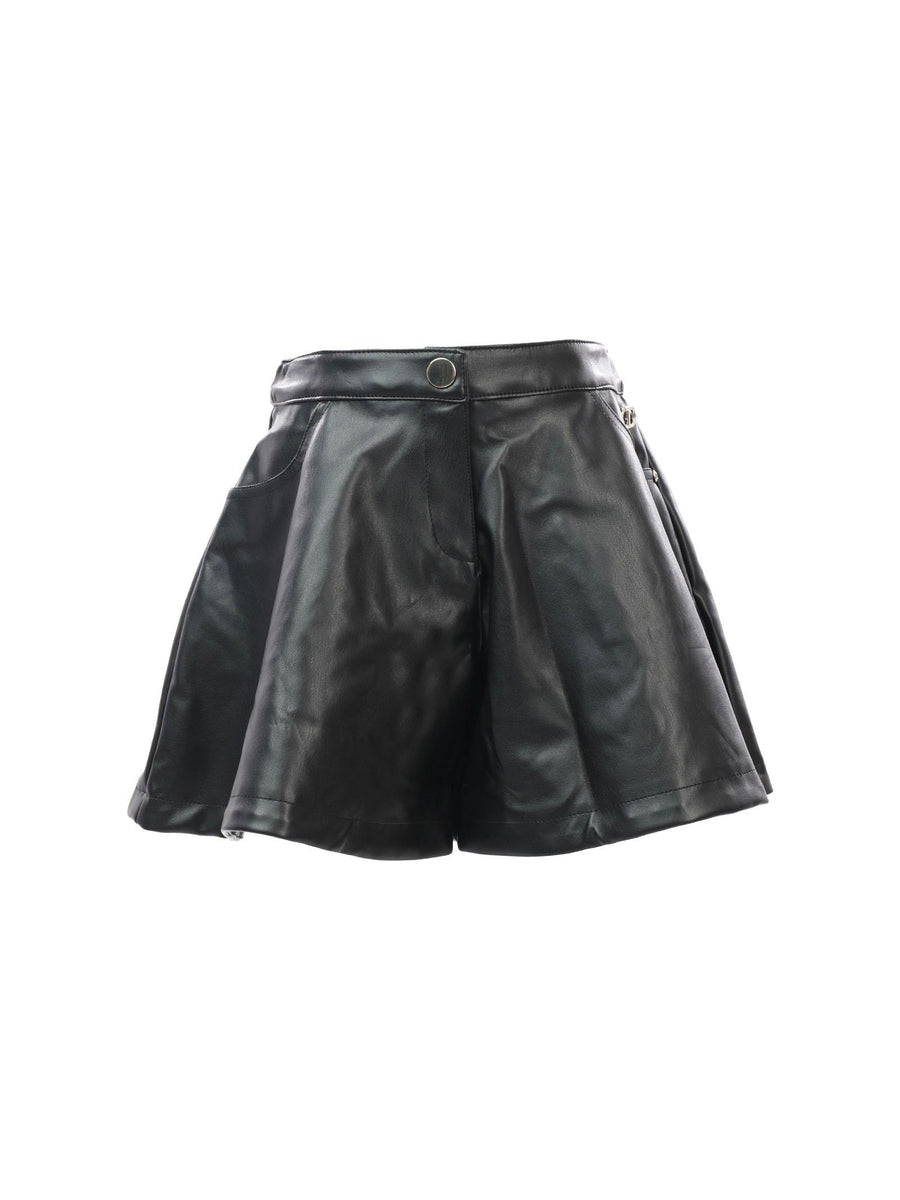 Shorts in ecopelle nero 231GJ2023 00006 Twinset 