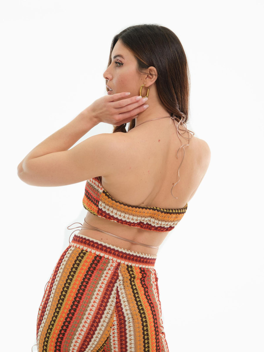 Top crochet Bohemian Vì multicolor TOP231 UNI Bohemian V 