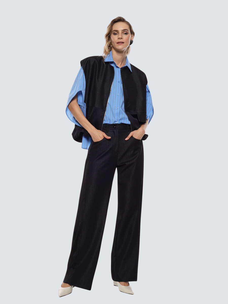 Jeans ampi a vita alta Imperial nero denim P6A5KEU DNM Imperial 