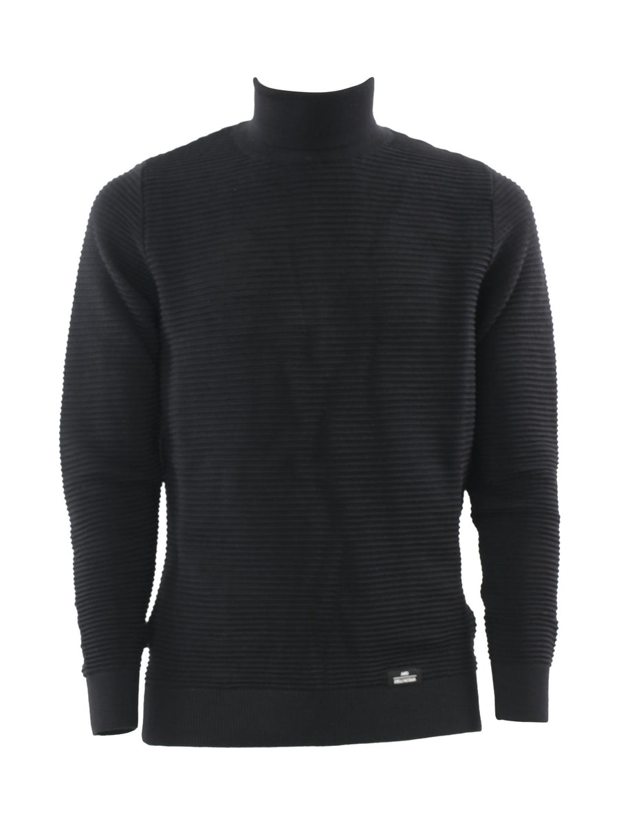 Maglioncino in filo nero con trama orizzontale AD0444DM0199 80 Alessandro Dell'Acqua 