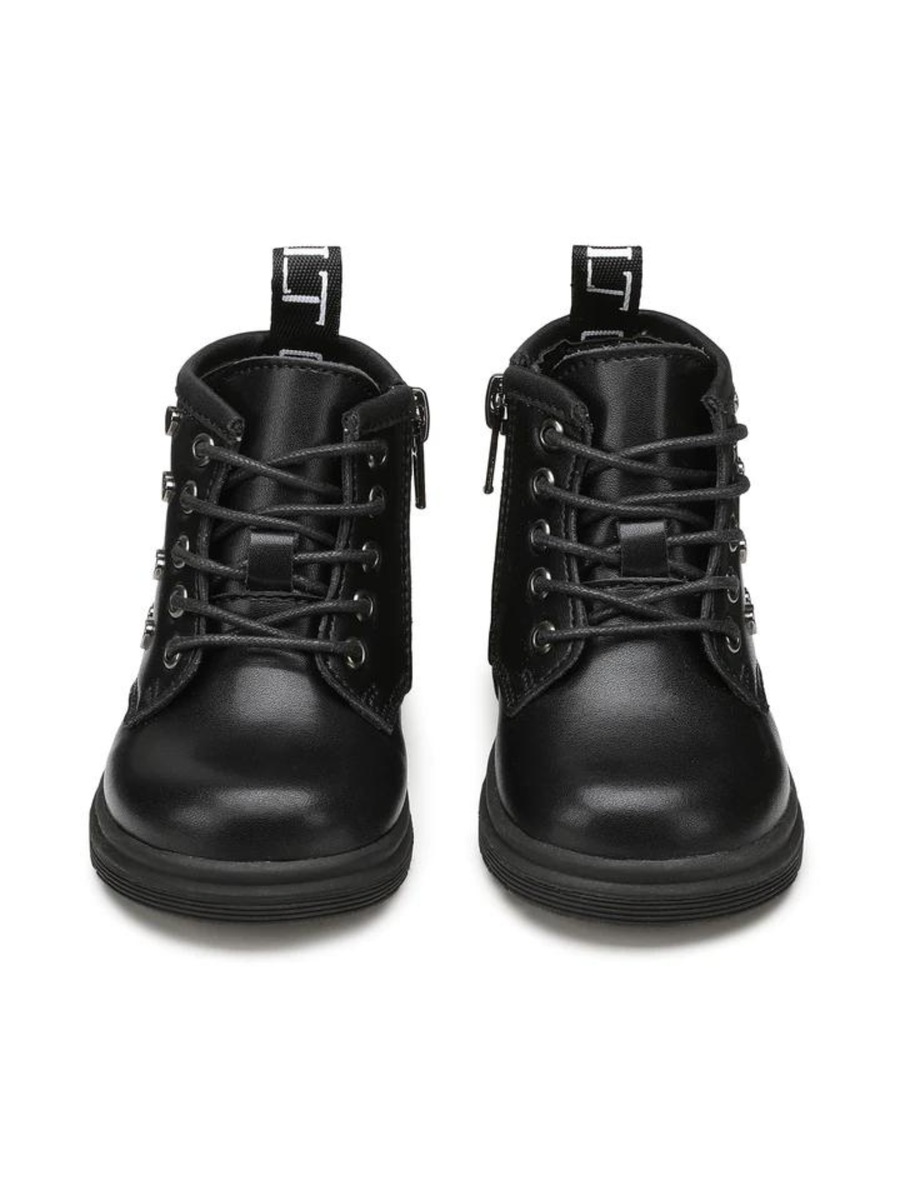 Anfibi neri Sabbath con borchie a forma di cuore CLJ005700 BLKSILV Cult 