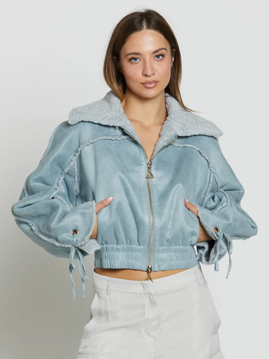 Giacca corta montone Bomber Sweden Silence Limited polvere E534 POLVERE Silence Limited 